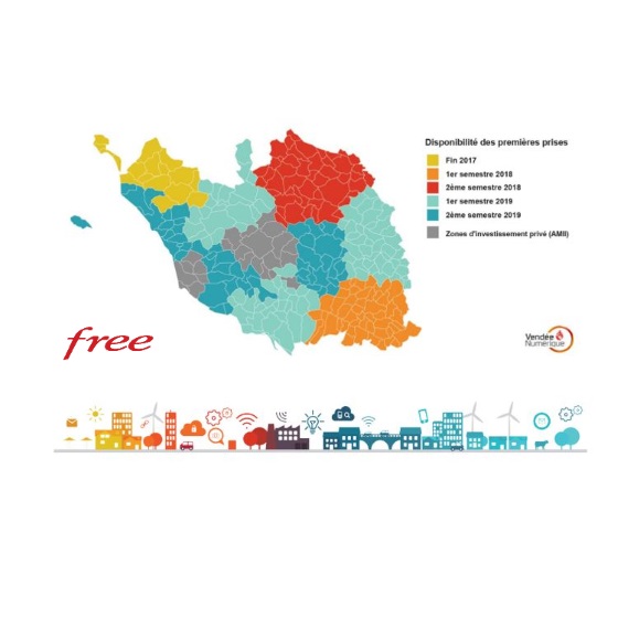 Vendée Numérique annonce l’arrivée de Free sur son réseau fibre
