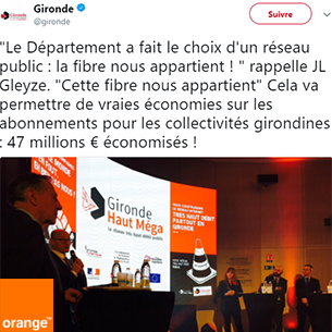 Gironde Numerique et Orange pour la fibre