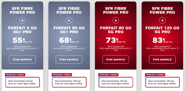 les offres pro convergentes de SFR sont valables sur les offresd Power Pro